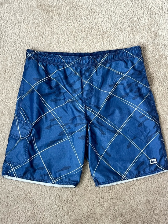 Quiksilver Other - Quiksilver Navy Blue Elastic Waist Swim Shorts